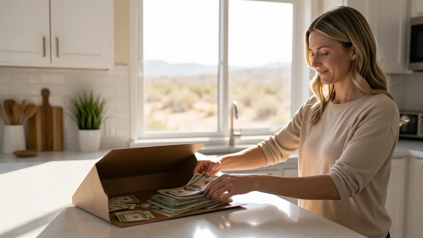 Woman consolidating bills for payday loan alternative in Arizona