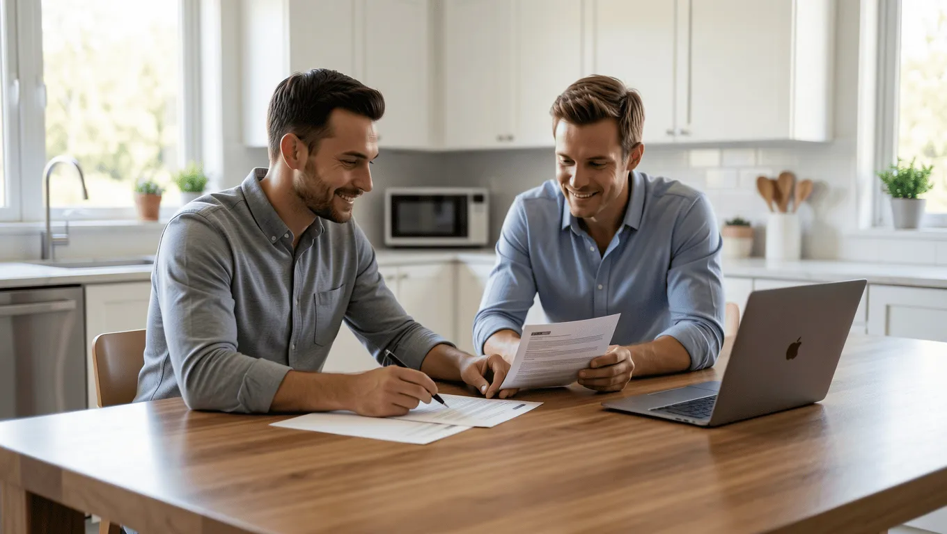 Couple discussing personal loans in Mesa Arizona