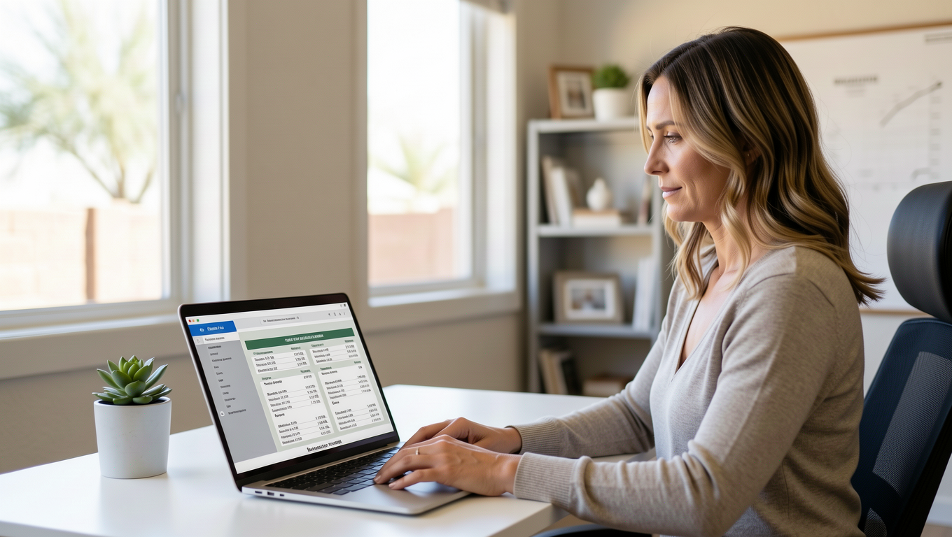 Woman comparing personal loan rates for debt consolidation in Scottsdale.