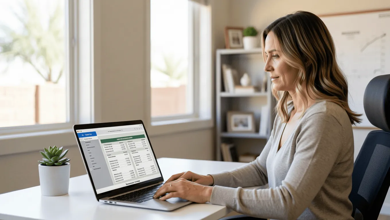 Woman comparing personal loan rates for debt consolidation in Scottsdale.