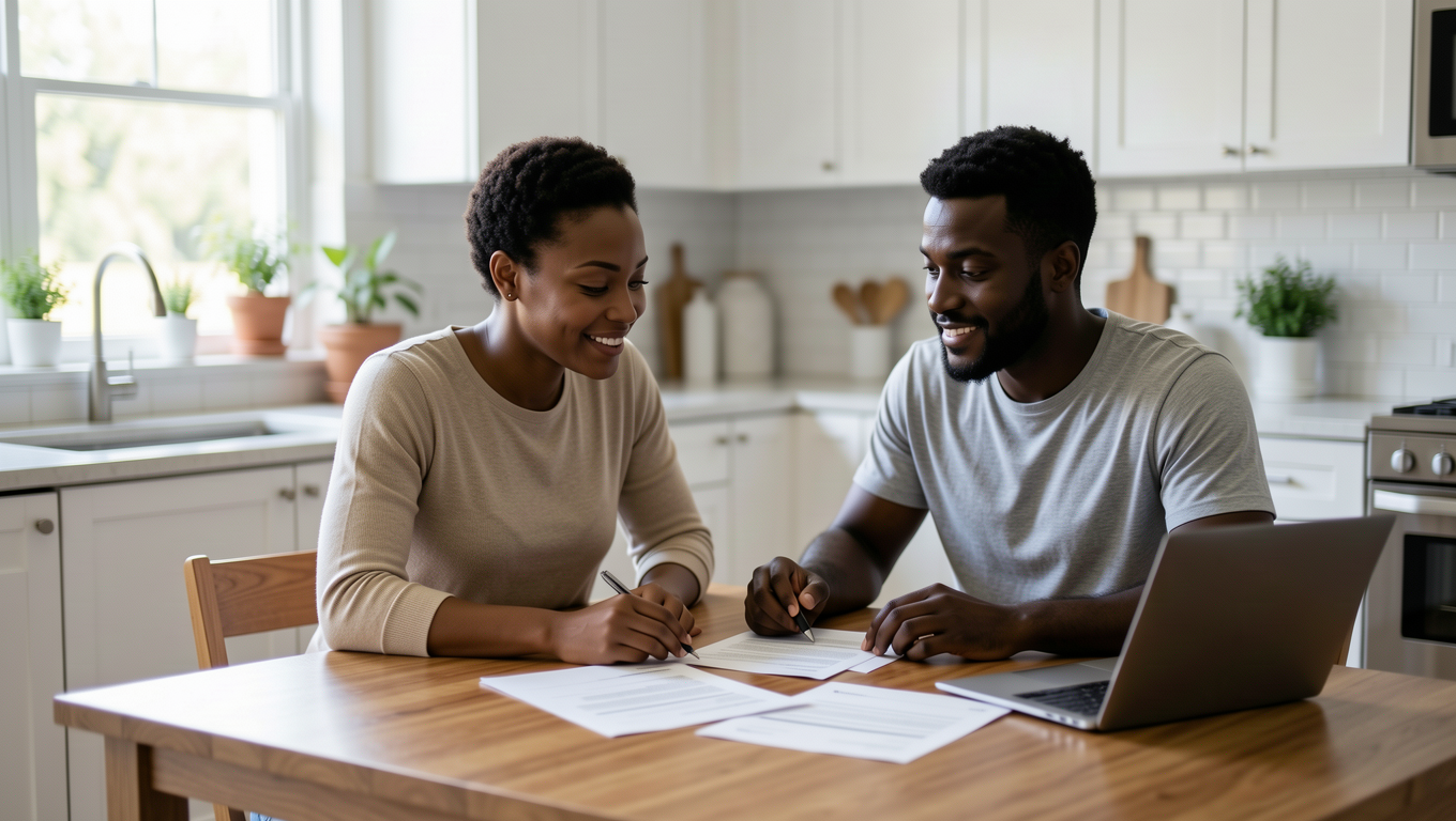 couple reviewing debt consolidation loan offers in Arizona