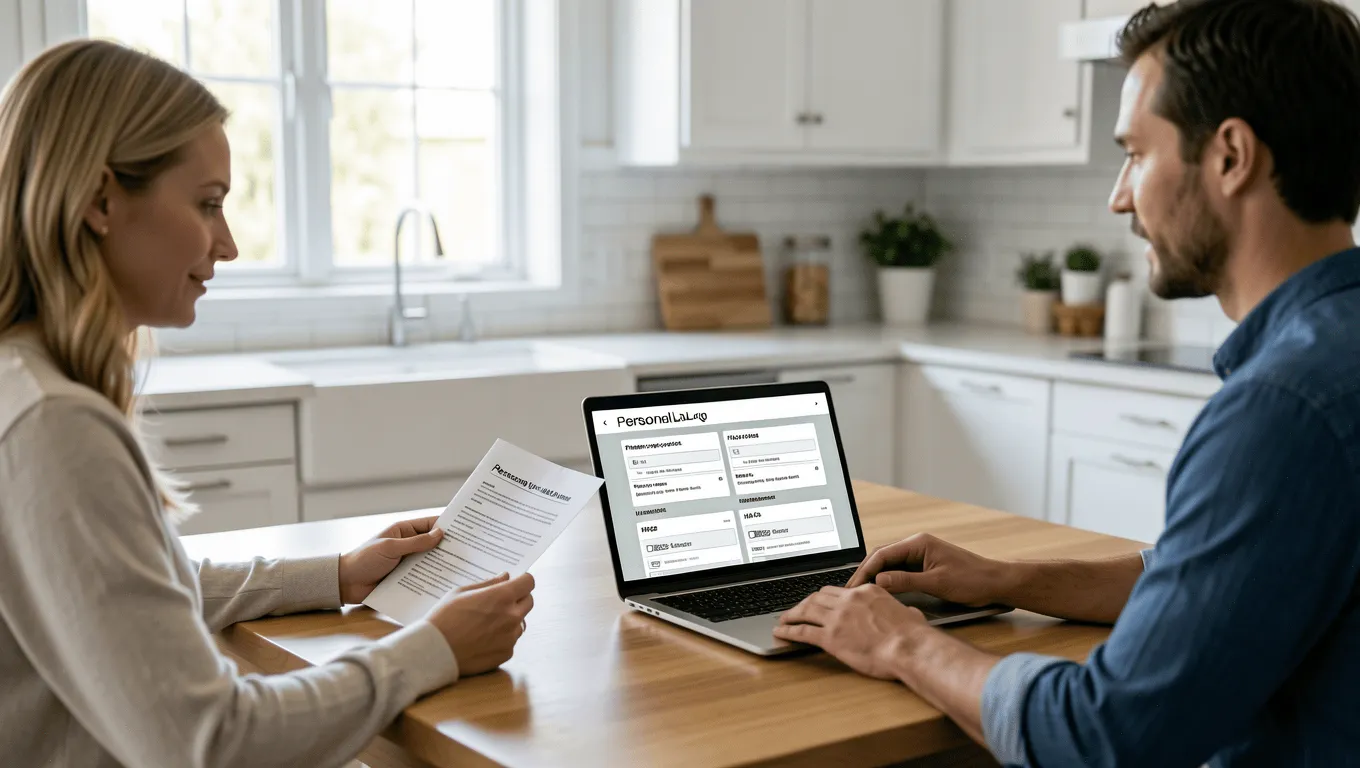 Couple reviewing HVAC financing options in Arizona