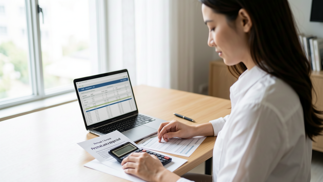 Woman managing finances after receiving a $10,000 loan in Arizona