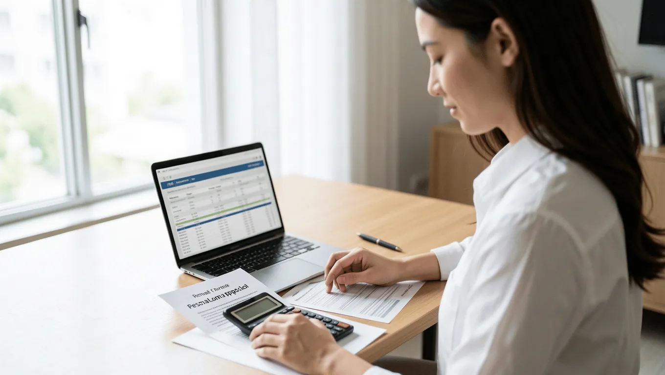 Woman managing finances after receiving a $10,000 loan in Arizona
