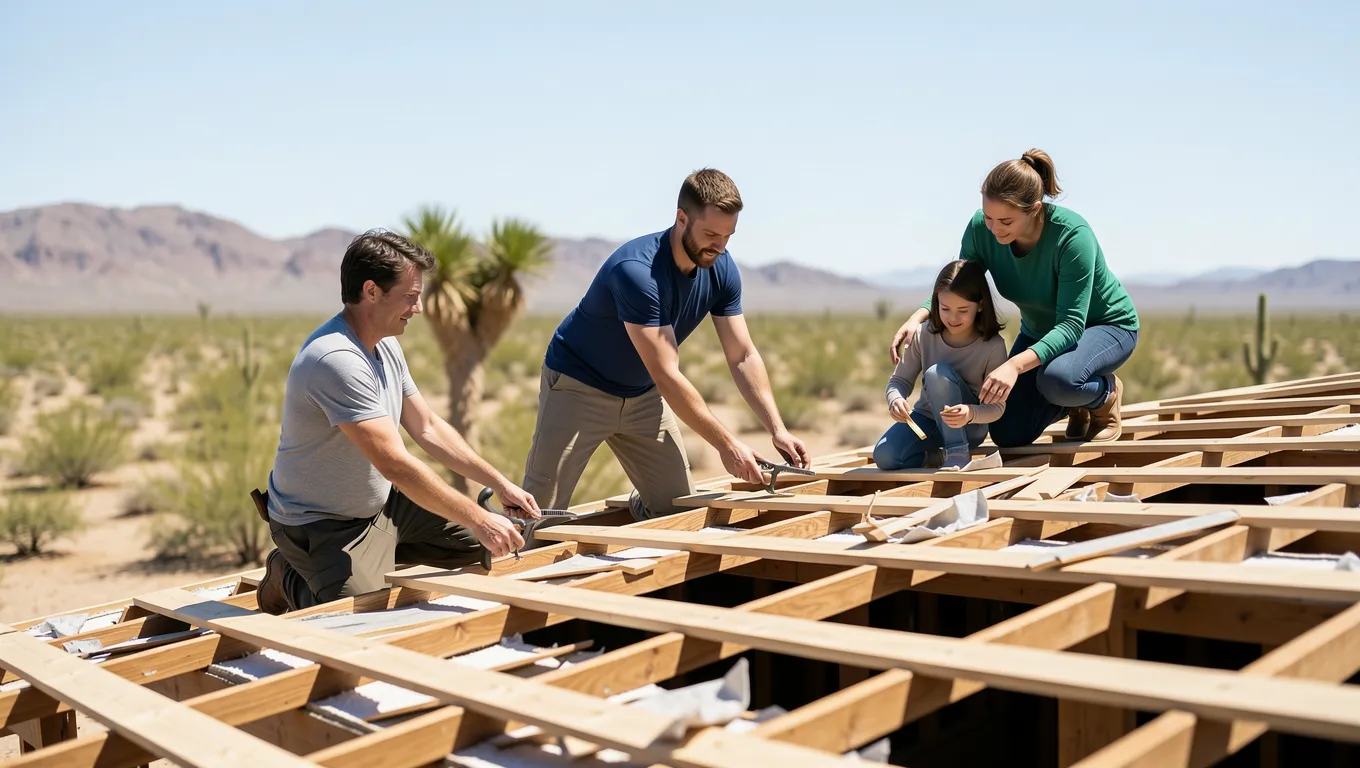Family repairing roof with $3000 loan in Arizona