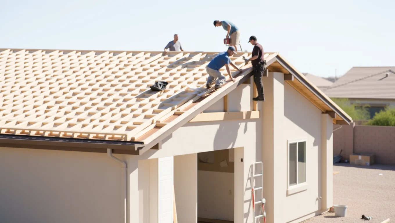 Home roof repair funded with a $6000 loan in Arizona.