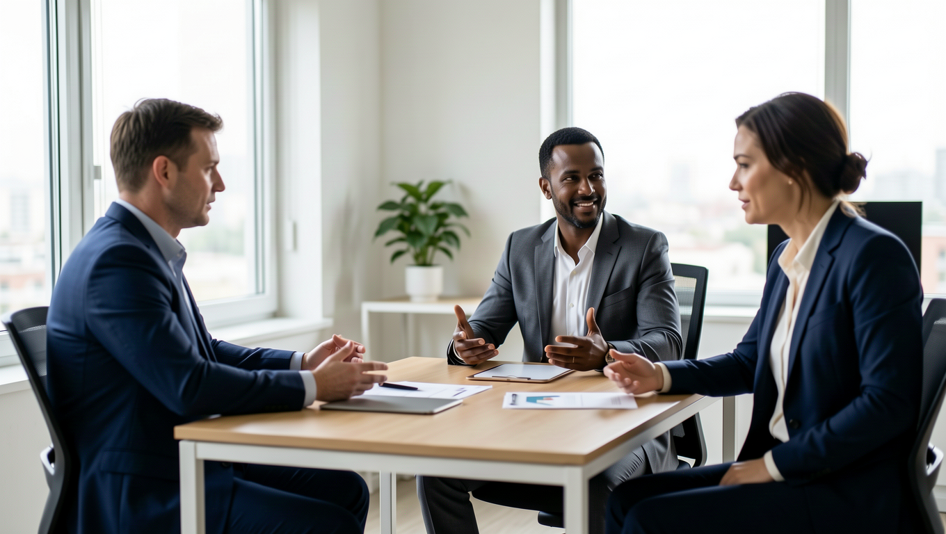 Financial Advisor Discussing Data Security Policy